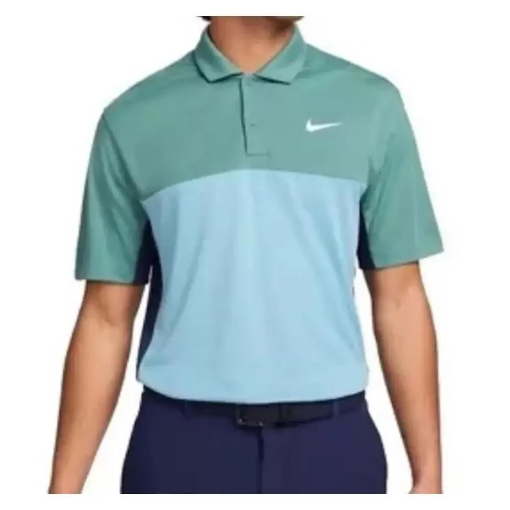 $68 NIKE Men's Dri-Fit Victory Color-Block Golf Polo Shirt Size S FQ1114